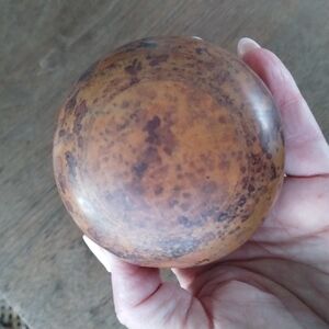 Vintage Brass & Copper Round Nesting Trinket Boxes